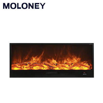 1150mm Wall Mantel American Style Heating Electric Fireplace Fabricated Logs Adjustable Thermostat