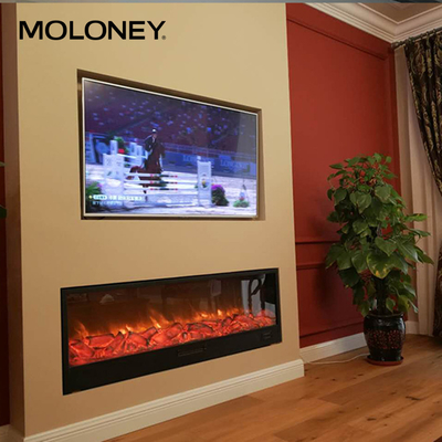 47'' Linear Easy-move Wall Insert Electric Fireplace With Changing Color Heater Manual Keys