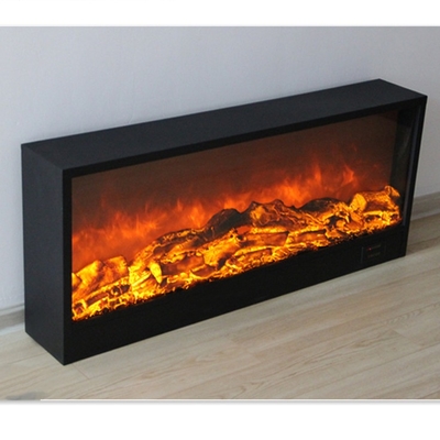 72-inch Modern European ornamental Led seven-color adjustable burning flame black frame electric fireplace
