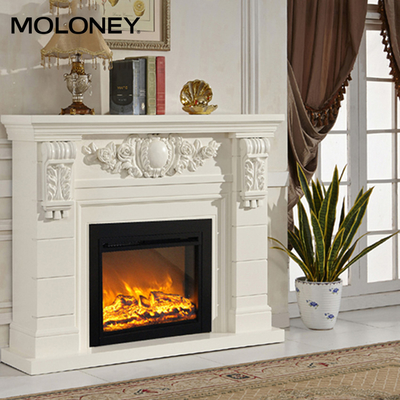 761mm Wood Mantel Fireplace Indoor TV Stand Classic LED Flame Grille