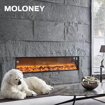 118'' Linear Electric Fireplace Wall Insert Fireplace APP Control Multi-Colors Change