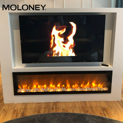 118'' Linear Electric Fireplace Wall Insert Fireplace APP Control Multi-Colors Change