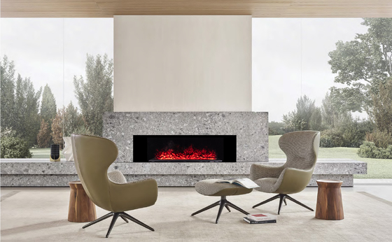 32''  Non Thermal Water Steam Fireplace LED Simulation Flame 3D Embedded