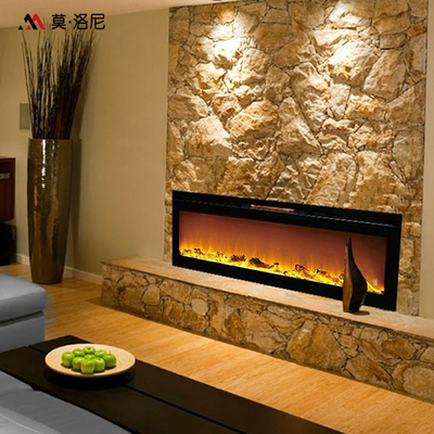 60inch Top Air Outlet Wall Mounted Electric Fireplace 750-1500W Two Levels Heating