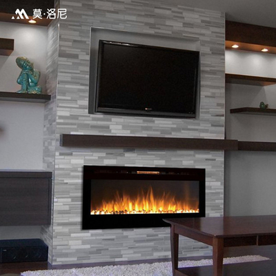 60inch Top Air Outlet Wall Mounted Electric Fireplace 750-1500W Two Levels Heating