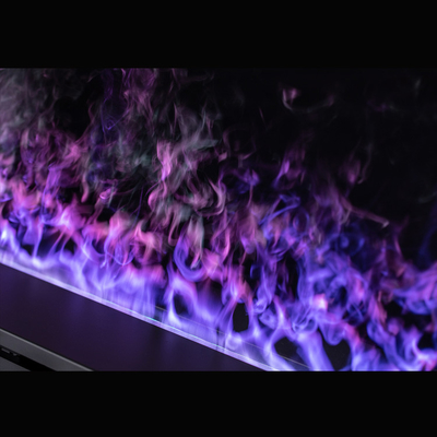2400mm 95'' Water Mist Electric Fireplace 3D Realistic Flames Energy-Efficient