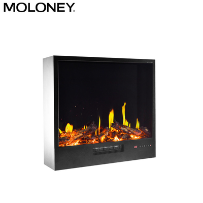 66cm Realistic Fire Effect Flush Mount Electric Fireplace Insert With Crackling Sound