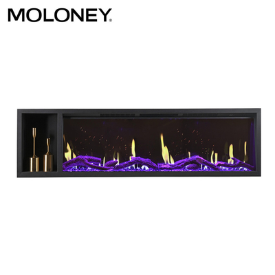 1900mm Colour Changing Wall Mounted Fire Remote Control Lcd Artificial Fire Flame