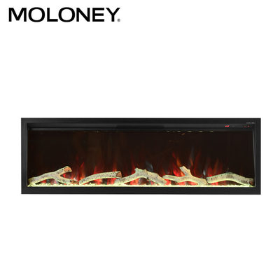 1240mm Fully Recessed Electric Fireplace Click Button No Venting