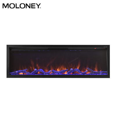 1540mm Fire Effect Fully Recessed Electric Fireplace With Colored Flames