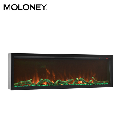 96 Inch 2440mm  Wall Insert Fireplace Artificial Fire Optional Charcoal / Crystal / Pebbel