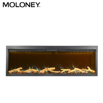 60-In 1500mm Wall Mount Electric Fireplace Insert Decoration DIY Crystal Design