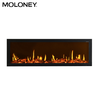 2500mm Flush Mount Electric Fireplace Tradition Orange No Heating
