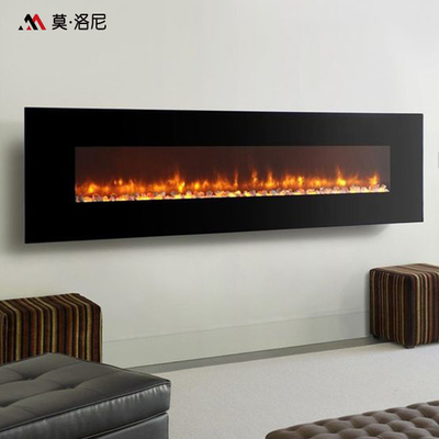 1825mm Wall Mount Electric Fireplace Option Crystal Charcoal LED Light DIY