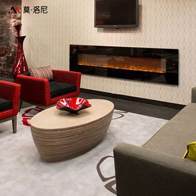 1980mm Wall Mounted Electric Fireplace Classical Style 10-50Sqm Warm Area