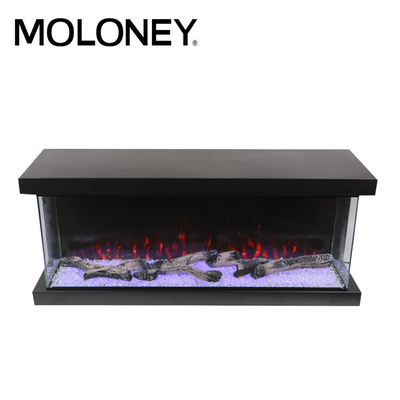 72inch 1830mm Multi Sided Electric Fireplace 3-Side View Crystal Inset Heater