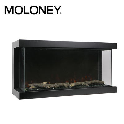 40'' 100cm Elegant Design No Heating Room Electric Fireplace 3-Side View