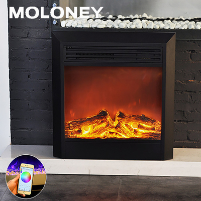 27'' Transitional Styling Mantel Electric Fireplace Modern Flames Realistic Log Set