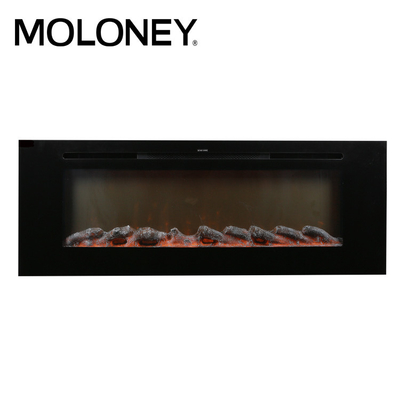 1480mm Wall Fireplace Heater Modern Simulation Fire Flame Glass Thermal Cut-Off