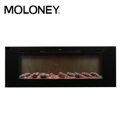 1480mm Wall Fireplace Heater Modern Simulation Fire Flame Glass Thermal Cut-Off