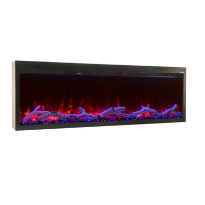 760mm LED Tech Built-in Electric Fireplace Three Edge Black Frame Top Air-Outlet