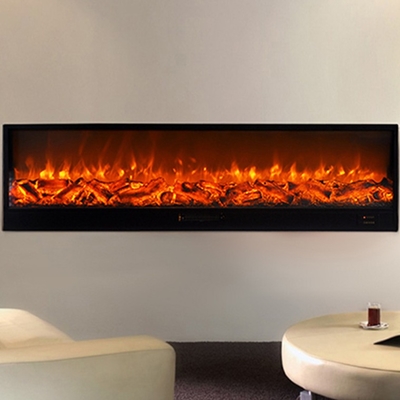 80'' 2000mm Living Room Decorative Electric Fireplace CE Realistic Flame
