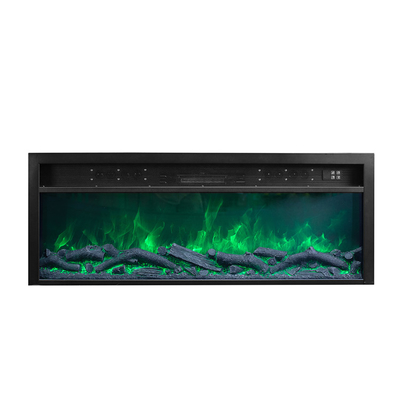 60inch Bluetooth speakers Insert Electric Fireplace 950-2000W Heater Realistic Multi-color Flame