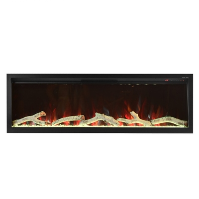 1.8M Living Room Long Length Touch Button Top Hot Air Outlet Mixed Colorful Change Fuel Bed Cold Rolled Iron Fireplace