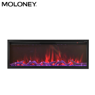 Built In Wood Burning Effect Flame Electric Fireplace Customized 72Inch For Home
