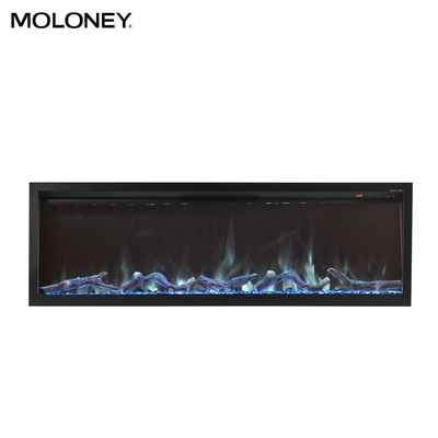 650mm Built-in Electric Fireplace Adjustable Flame Heater LED 7 Multi Color Fuel
