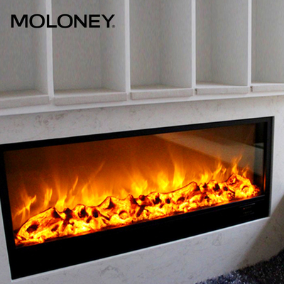 1000mm TV Stand Electric Wood Burning Fireplace Wall Insert Remote Control Indoor Decoration