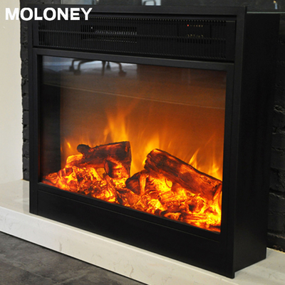 Freestanding Built In Wood Mantel Fireplace Two Levels Heating 750mm