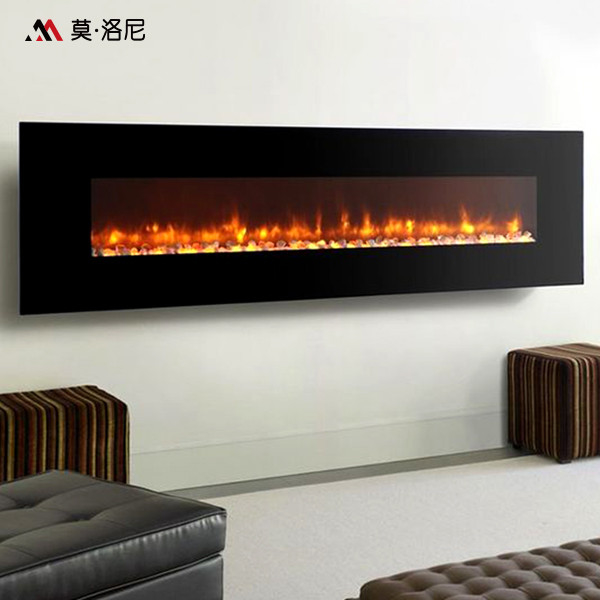 238cm Wall Mount Electric Fireplace Higher Heat Temperature Cold Orange Fire