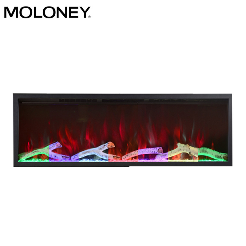 1840mm Fully Recessed Electric Fireplace 120V LED Display 6 Colors