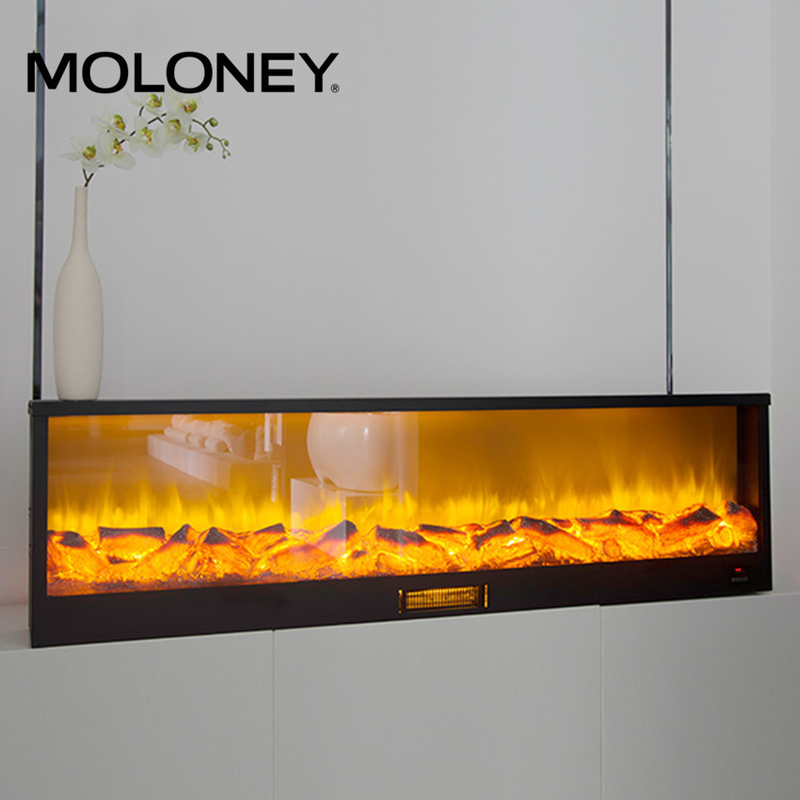 150cm Linear LED Flame Wall Insert Electric Fireplace Three Brightness Bottom