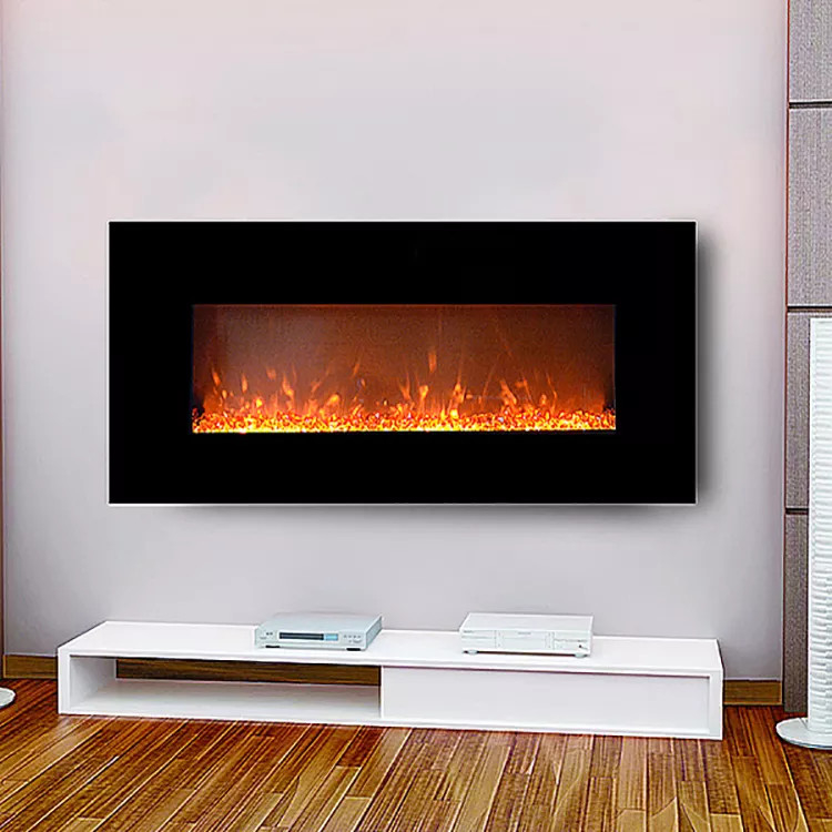 1980mm Artifical Fire Painted Glass Fronted Electric Fireplace New Led Technology