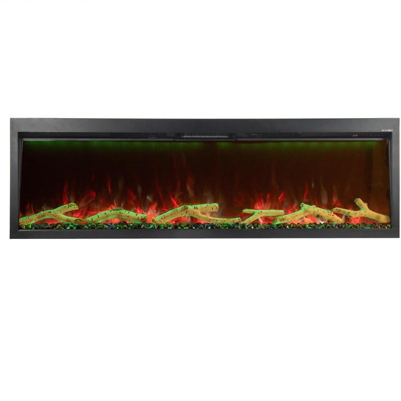 650mm Built-in Electric Fireplace Creative Flame Heater LED Tech 7 Muilti-Color Fuel