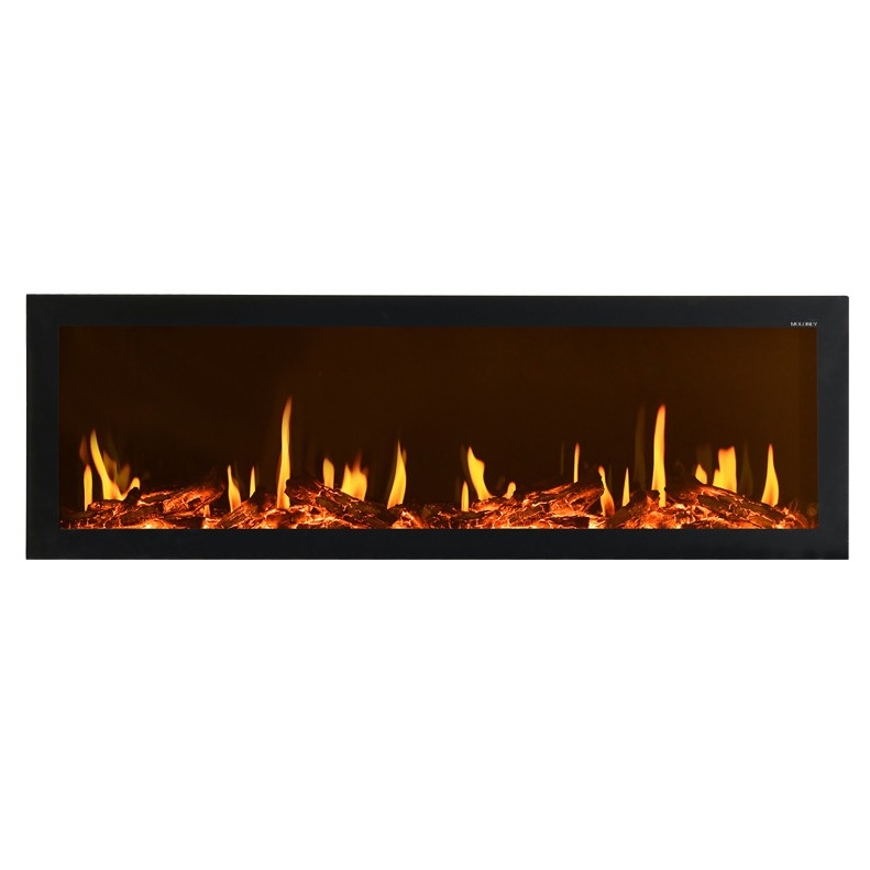 1.28M Video Fire Effect Display Tech Modern Dinning Room Touch Screen Fixed Charcoal Decorative Electric Fireplace