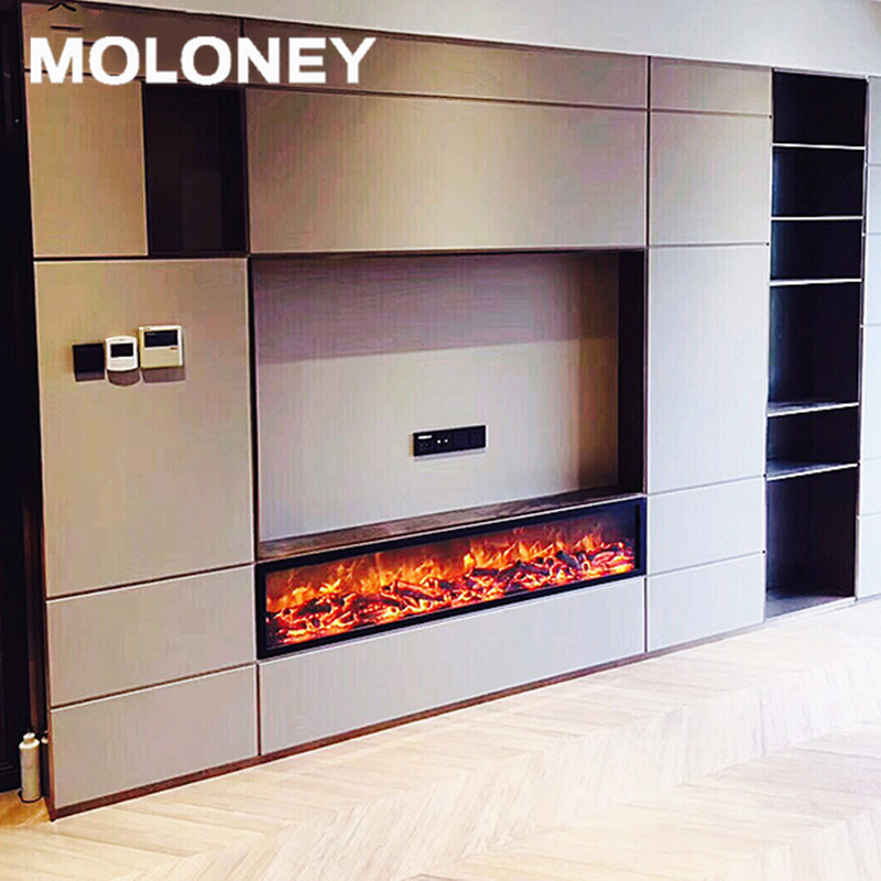 1.8m Built In Insert Firebox Wood Burning Electric Fireplace