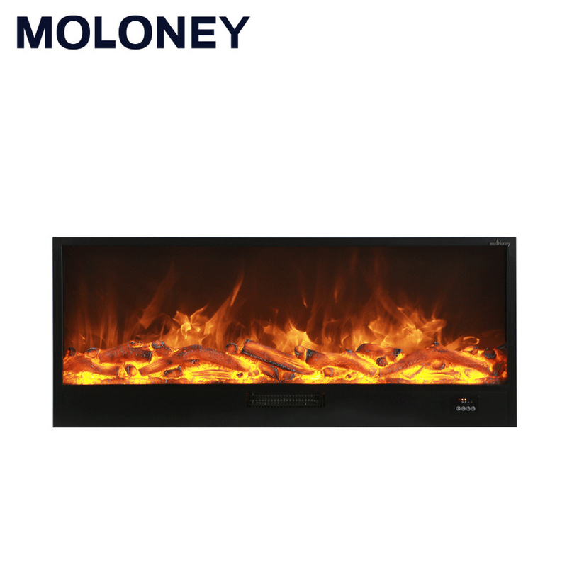 1150mm Wall Mantel Electric Fireplace Panel Big Viewing Side Simulate Burning Flame